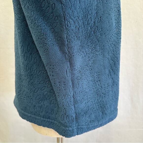 Wooly Bully Wear Colorado blue 1/4 toggle fleece pullover size small faux fur - Picture 6 of 14